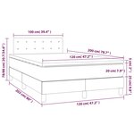 vidaXL Sommier à lattes de lit avec matelas Gris foncé 120x200cm Tissu
