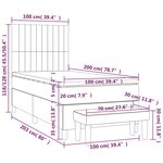 vidaXL Sommier à lattes de lit avec matelas Rose 100x200 cm Velours