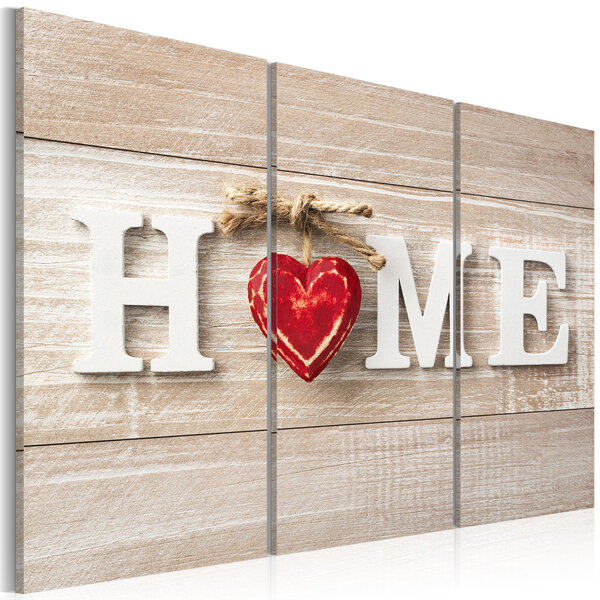 Tableau - the heart of the home l x h en cm 120x80