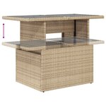 vidaXL Ensemble de Sofa de Jardin de 9 pièces avec Coussins Beige en Rattan Poly