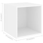 vidaXL Ensemble de meuble TV 4 Pièces Blanc Aggloméré