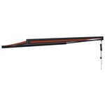 vidaXL Auvent rétractable orange et marron 4x3 m tissu et aluminium