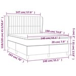 vidaXL Sommier à lattes de lit avec matelas Taupe 140x190 cm Tissu