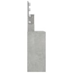 vidaXL Coiffeuse avec LED Gris béton 86 5x35x136 cm