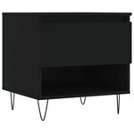 vidaXL Tables basses 2 Pièces noir 50x46x50 cm bois d'ingénierie