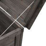 vidaXL Boîte de rangement de jardin anthracite bois massif sapin