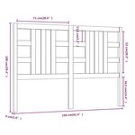 vidaXL Tête de lit Marron miel 156x4x100 cm Bois massif de pin