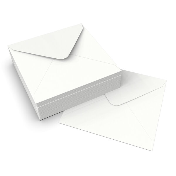 Lot de 250 enveloppe blanche 130x130 mm