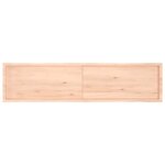 vidaXL Dessus de table bois massif non traité bordure assortie