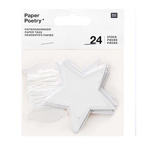 25 étiquettes à suspendre étoiles pailletées