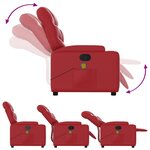 vidaXL Fauteuil inclinable de massage Rouge Similicuir
