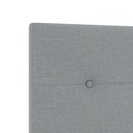 Tête de lit vidaXL Bouton capitonné Gris clair 200 cm Tissu