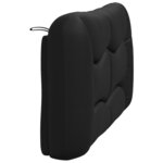 vidaXL Coussin de tête de lit noir 140 cm similicuir
