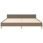 vidaXL Cadre de lit avec tête de lit Taupe 160x200 cm Tissu