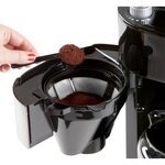 DOMO DO721K - Cafetiere 1,5L - 12 tasses - Ecran LCD, touches tactiles - Moulin a café intégré - Minuteur - 3 intensités