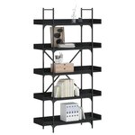 vidaXL Bibliothèque 5 niveaux noir 100x33x180 5 cm bois d'ingénierie