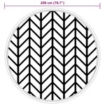 vidaXL Tapis d'extérieur gris Ø200 cm PP