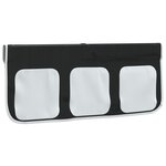 vidaXL Rideaux pour lit mezzanine avec tunnel blanc et noir polyester