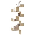 vidaXL Étagère d'angle murale chêne sonoma 45x45x147cm bois ingénierie