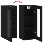 vidaXL Armoire murale noir 34 5x34x90 cm