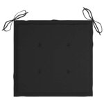 vidaXL Chaises de jardin empilables avec coussins lot de 6 Teck solide