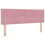 Headboard vidaXL en velours rose capitonné 160 cm