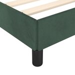 vidaXL Cadre de lit avec tête de lit Vert foncé 90x190 cm Velours
