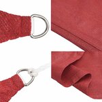 vidaXL Voile d'ombrage 160 g/m² Rouge 2x3 m PEHD