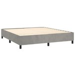 vidaXL Sommier à lattes de lit et matelas Gris clair 180x200cm Velours