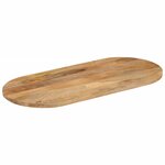 vidaXL Dessus de table 100x40x3 8 cm ovale bois massif de manguier