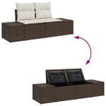 vidaXL Ensemble de canapé de jardin 6 pièces avec coussins gris en poly rotin