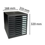 Module De Classement Modulo Ecoblack 10 Tiroirs Fermés - Noir - Exacompta