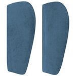 vidaXL Tête de lit avec oreilles Bleu foncé 163x23x78/88 cm Velours