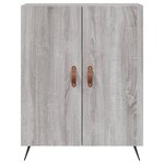 vidaXL Buffet haut Sonoma gris 69 5x34x180 cm Bois d'ingénierie