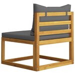vidaXL Salon de jardin 4 Pièces avec coussin Bois d'acacia solide