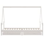 vidaXL Cadre de lit enfant tiroirs blanc 80x200 cm bois de pin massif