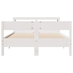 vidaXL Cadre de lit sans matelas blanc 140x190 cm bois de pin massif