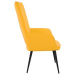 vidaXL Chaise de relaxation Jaune moutarde Velours