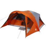 vidaXL Tente de cabine familiale 6 personnes gris orange imperméable