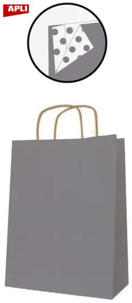 Paq 50 Sacs 18 X 8 X 21 Kraft Argent