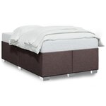 vidaXL Cadre de lit marron foncé 120x190 cm tissu