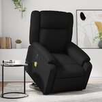 vidaXL Fauteuil inclinable de massage électrique noir similicuir