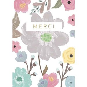 Carte de remerciements à fleurs - draeger paris