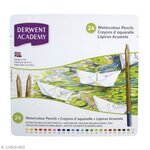 Crayon de couleur aquarellable Derwent Academy 24 pièces