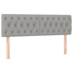 vidaXL Sommier à lattes de lit avec matelas Gris clair 160x200cm Tissu