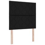 vidaXL Lit à Ressorts avec Matelas & Banc Noir 120x200 cm Tissu