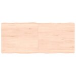 vidaXL Dessus de table bois massif non traité bordure assortie