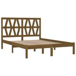 vidaXL Cadre de lit Marron miel Bois de pin massif 200x200 cm