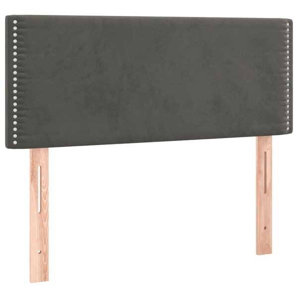 vidaXL Tête de lit Gris foncé 80x5x78/88 cm Velours