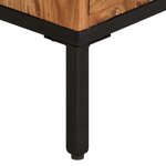 vidaXL Meuble TV Marron miel et gris 110x30x50 cm Bois massif d'acacia